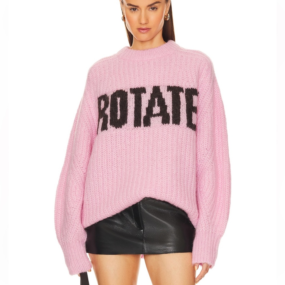 Rotate Pink Oversized Knit Jumper